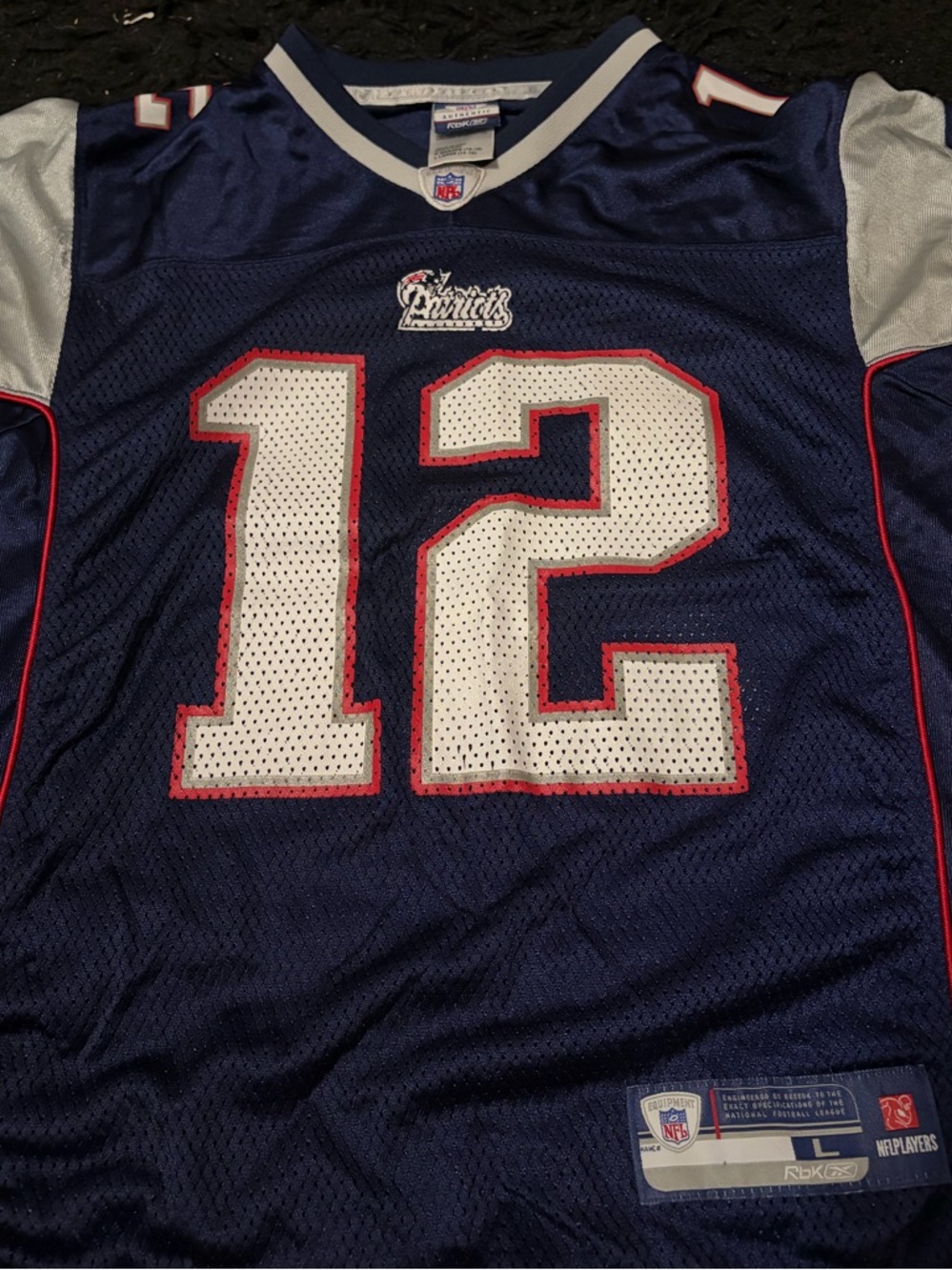 Reebok Navy & White Official NFL Players Football Jersey Tag Detail